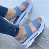 Sandalias de cuña estilo dulce de talla grande para mujer de comercio exterior, nuevas de verano 2026, venta al por mayor desde el fabricante