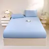 Conjunto de Lençol de Seda Gelada Três Peças Modelo Novo 2026, Protetor de Colchão Jacquard de Seda Refrescante, Cobre-leito, Lençol de Cama Solteiro