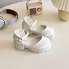 Sandalias de Princesa para Niñas Moda Lolita Color Sólido Punta Cerrada Frescas Nueva Colección Primavera/Verano 2025 Suela Gruesa de Rendimiento Niños Medianos a Grandes