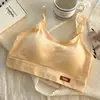 Ropa Interior para Niñas Chaleco Deportivo Estudiante de Desarrollo Sin Aro de Acero Espalda Bonita Tubo Superior Fijo de Una Sola Pieza Tirante Sujetador Delgado