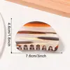 Golais Jewelry Cor Gradiente Pôr do Sol Presilha Semicírculo Francesa Grampo para Cabelo Traseiro Feminino Presilha Tubarão Acessórios de Cabelo de Luxo Acessíveis