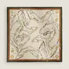 Colección Flor de Plata Caballo de Amor Bufanda de Seda Bufanda de Sarga de Seda de Morera Seda Real Estampada Bufanda Cuadrada Grande para Mujer de Alta Gama Chal de Doble Uso