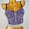 Ropa de Mujer Europea y Americana Nueva Transfronteriza 2020 Verano Bordado a Mano con Cuentas Camisola Revela Ombligo Chaleco Tirantes Tubo Mujer Stock Disponible