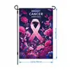 Dia de Cuidados com a Fita Rosa Transfronteiriço Painel Decoração de Atmosfera Personalizada Bandeira de Jardim Cortina de Porta Bandeira de Corda de Promoção de Evento