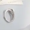Nafoge Joyería de Plata al por Mayor Anillo Trapezoidal Geométrico de Plata de Ley 925 con Perla Natural de Agua Dulce Anillo de Plata de Moda con Acabado Dibujado