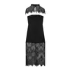 Ropa Europea y Americana Transfronteriza para Mujer AliExpress Venta Caliente Moda Cuello de Encaje con Abertura Vestido Bustier