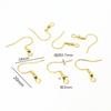 Gancho para la oreja de resorte dorado de acero inoxidable 316 de origen transfronterizo, gancho para joyería en forma de U, accesorios para la oreja, accesorios de joyería de bricolaje