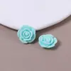Parche de Flor de Terciopelo Colorida Rosa de 22 mm para Pendientes Hechos a Mano DIY, Accesorios para Tocado, Funda de Teléfono Móvil, Venta al por Mayor