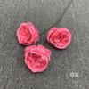Rosas Austin de 3 cabezas simuladas, decoración para bodas, decoración del hogar, accesorios de fotografía, flores artificiales, arreglos florales, guía de bricolaje