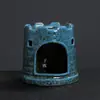Cerâmica Madeira Sagrada Peruana Bandeja Pequena para Queimar Lenha Suporte para Sálvia Castelo Criativo Ninho de Hamster Aquário Paisagismo