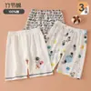 Pantalones Cortos Finos de Algodón para Niños, Ropa de Dormir para Bebé, Pantalones de 5 Puntos para Exteriores, Pantalones Cortos Deportivos Casuales de Algodón de Bambú para Niños en Verano