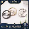 Círculo Hueco Dos Barras Botón Cosido a Mano Metal Abrigo de Lana Chaqueta Traje Formal Hebilla Accesorios de Ropa Jinda