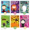 Calcomanías de Juego de Halloween para Niños Transfronterizos Calcomanías de Maquillaje Facial de Halloween Calcomanías de Decoración de Calabaza de Halloween