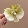 Pinza para el Cabello Floral Dulce y Elegante, como de Hada, para Mujer, Accesorio de Estilo de Vacaciones de Alta Gama, Pasador Lateral para el Cabello