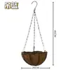 Cesta de Flores para Montar en la Pared, Cesta de Flores para Montar en la Pared, Cesta de Flores de Hierro Forjado para Potos, Cesta de Flores de Mimbre Tejido, Colgante en la Pared, Cesta de Flores Decorativa de Mimbre