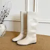 Zapatos nuevos para mujer: Botas de cuero para mujer que aumentan la altura, botas de montar versátiles para otoño e invierno 2026, botas delgadas de punta redonda, botas altas largas para mujer
