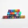 Venta al por mayor Dados de Seis Caras de 16 mm, Angulares Rectos, Color Sólido, Dados de Colores con Números, Varios Dados Transparentes de Colores para Lanzar