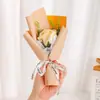 Mini Ramo de Rosas Girasol de Simulación Conservado Regalo para Novia Mejor Amiga Fiesta de Cumpleaños Graduación Día de la Madre