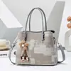 Bolso casual de gran capacidad para mujer 2026 nueva moda bandolera para ir al trabajo popular a cuadros bolso de mano relajado