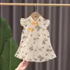 Comércio exterior popular cheongsam de meninas roupas de verão 0-1-2 anos de idade bebê menina fino Hanfu roupas de manga curta 3 anos de idade vestido de princesa para bebê