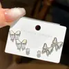 Aretes de Lazo de Plata S925 para Mujer, Exquisitos Aretes de Concha de Zircón con Aguja de Plata, Aretes de Diseño de Lujo Accesible para Mujer