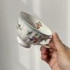 Taza de Café de Cerámica de Lujo Europeo Taza Individual Pequeña Fresca Té de la Tarde Taza de Té Negro Pequeña Floral Femenina Taza Corazón