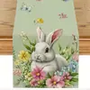 2026 El más vendido transfronterizo Camino de mesa de Pascua con conejitos y huevos para reuniones familiares y comedor interior, Venta directa del fabricante