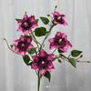 Clématide simulada de 5 cabezas Salón de bodas Hogar Sala de estar Decoración Decoración Exhibición Accesorios para fotos al aire libre Flores falsas