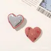 Estilo coreano retro tela de algodón puntos de colores forma de corazón forma de corazón hebilla de botón DIY ropa sombreros accesorios adornos accesorios