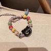 Gatos ~ Pulseira de Miçangas Tecidas Coloridas Feminina Design Xia Xiazhong Pulseira com Senso Avançado Joia de Mão de Gato Fofo