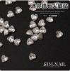 Novos Ornamentos de Diamante de Manicure Mini 2MM Fundo Plano Invertido Quadrado Zircon Super Flash Multi-corte Pêssego Coração Unhas Adesivos Ornamentos