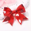 Nuevo pasador de pelo con lazo estampado para niños de Amazon, accesorio de pelo colorido, pinza lateral para flequillo y mechones sueltos 4895
