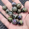 Cuentas Sueltas de Jade Antiguo de 16 mm Pulsera de Cuarcita Jade Gris Morado Accesorios para Joyería Cuentas Hechas a Mano