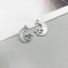 1 nuevo colgante de luna hueca simulada serie luna aleación de plata antigua accesorios para manualidades