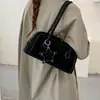 Nueva Bolsa Simple de Suede para el Trabajo Moda de un Solo Hombro Debajo del Brazo 2026 con Colgante Bolso de Mano para Mujer Otoño Invierno Tacto de Felpa Estrella