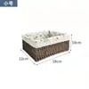 Cesta de Armazenamento Criativa de Mesa Tecida à Mão para Controle Remoto, Itens Diversos e Acessórios de Cabelo, Tecelagem de Rattan e Tecido Feita à Mão