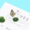 Acessórios DIY 18*10mm cadeado pequeno de amor dupla face cadeado de pêssego retrô material de liga atacado