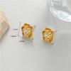 Accesorios de perlas DIY de alto nivel transfronterizos aguja de plata S925 flor de iris aretes cepillados aretes soporte vacío semiterminado