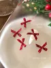 Acessórios de Arte para Unhas com Laços de Bolinhas de Natal, Laços de Fita de Tecido Ballet Modernos, Decorações de Unhas Feitas à Mão, Atacado