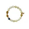 Pulseira de Cristal Topázio, Pedra Olho de Tigre Dourado, Pulseira de Luxo Leve, Pulseira Retro de Ágata Vermelha Lótus, Atacado para Namoradas