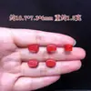 Accesorio de Paz de Sándalo Rojo Natural de Alto Contenido, Pulsera DIY de Buena Suerte y Riqueza, Etiqueta Pequeña Redonda, Cinabrio