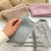 Meias Peludas para Mulheres, Meias de Cano Médio, Outono e Inverno Lã de Coelho Espessadas Quentes Cor Sólida Peludas Tendência Meias de Inverno Largas