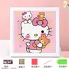 Juguete de Diamante Regalo Educativo Soporte de Exhibición Popular Exquisito Hello Kitty Dibujo de Diamante Hecho a Mano
