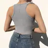 C Exclusivo Transfronterizo Top Corto de Yoga de Verano Color Sólido Estilo Tanque Top Deportivo Sin Mangas Ropa Exterior Capa Base