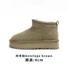 Botas de Nieve con Piel Integrada para Mujer 2024 Invierno Mismo Estilo que Zhou Dongyu Suela Gruesa Aumentada Piel Genuina Lana Botines Cortos para Dama