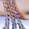 [Pedido Mínimo de 1 Pieza] Bolas de Flor de Cristal de 8 mm y 10 mm Cuentas Sueltas de Vid Color AB Accesorios para Pulseras, Collares, Pendientes