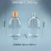 Botella de Enjuague Bucal Transparente PET 500ml Botella Plástica Plana Botella de Líquido Limpiador para el Cuidado Bucal