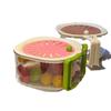 [Buenas cosas de cocina] Cesta de drenaje de dopamina para lavar frutas, cesta de fruta multifuncional doble de grado alimenticio, novedad 2024