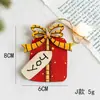 Decoraciones Navideñas Transfronterizas Piezas Pequeñas de Madera Adornos para Árbol de Navidad Papá Noel Muñeco de Nieve Bolsa de Regalo Adornos de Calcetín Manualidades