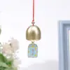 Cartel de Bendición de Doble Cara, Riqueza y Salud, Colgante de Campana de Aleación de Animal Pequeño, Colgante para Manija de Puerta DIY, Accesorios de Decoración